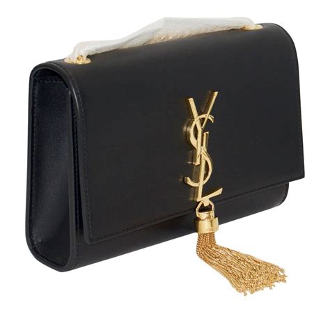 small black ysl purse|ysl black purse with tassel.